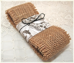 Cream Woven Jute Ribbon - 5/8