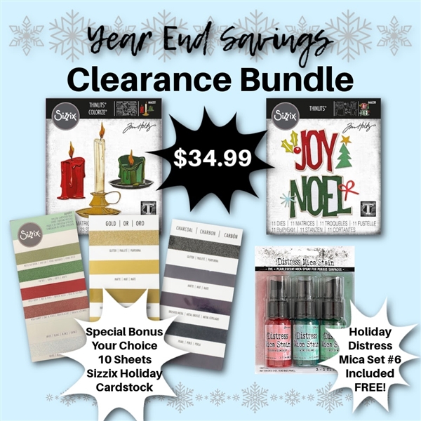 Clearance Bundle Tim Holtz Sizzix Big Tidings 666330 Candle Shop ...