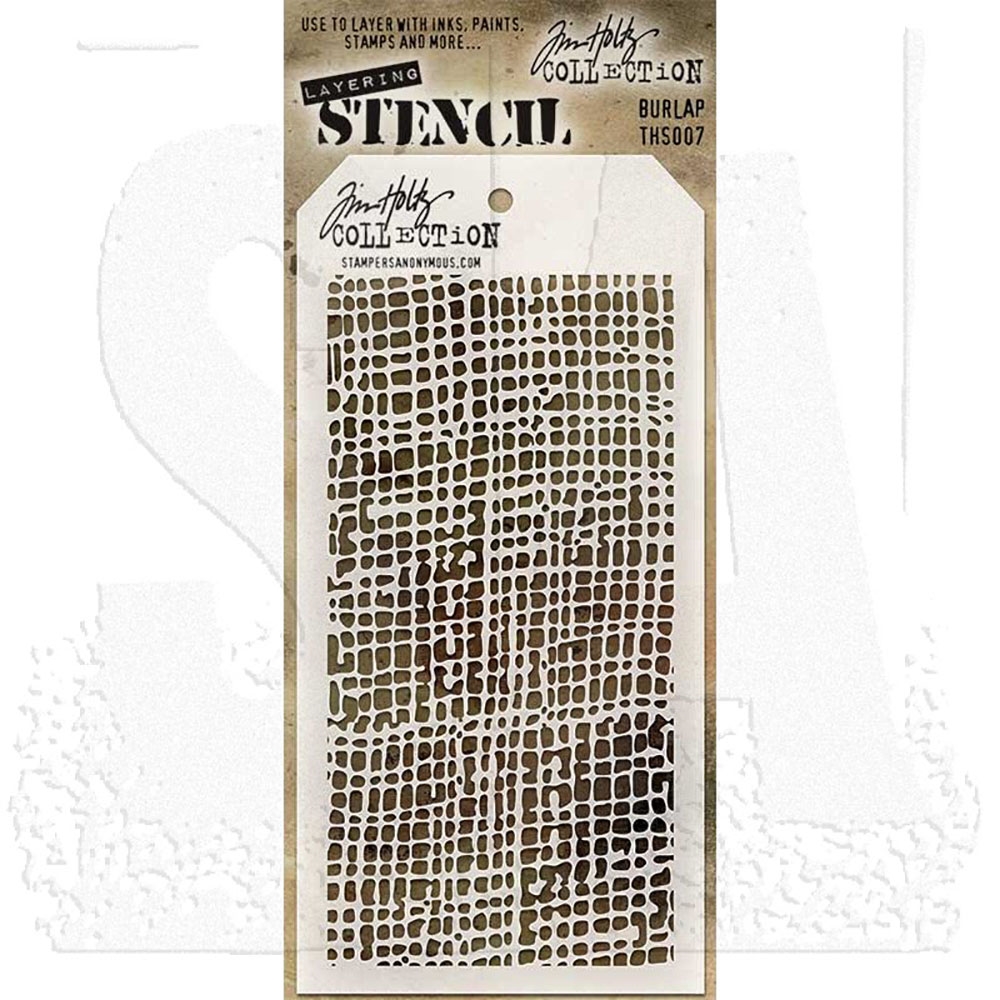 Stampers Anonymous Tim Holtz Stencils - Burlap THS007